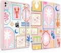 Case for iPad Pro 11 inch (M5) 2025 (M4) 2024 Release Slim Lightweight Cute Light Pink Cover with Clear Back TPU Edge Pencil Holder Trifold Stand, Creative Collage