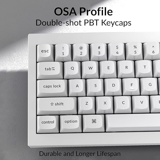 Keychron Q4 Wired Custom Mechanical Keyboard, QMK/VIA Programmable Macro, Full Aluminum, Hot-Swappable Gateron G Pro Red Switch, 60% Layout Double Gasket Compatible with Mac and Windows - White