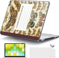 DONGKE for MacBook Neo 13 Inch Case 2026 (Model A3404, A18 Pro chip), Stylish Pattern Protective Hard Shell with Screen Protector, Keyboard Cover & USB-C Adapter - Butterfly Composition Book