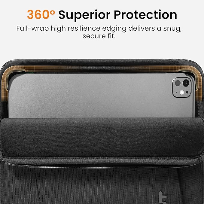 tomtoc Slim & 360° Protective Tablet Sleeve for 13-inch iPad Air & iPad Pro M5/M4/M3 2026-2025, Water-Resistant Case with CornerArmor