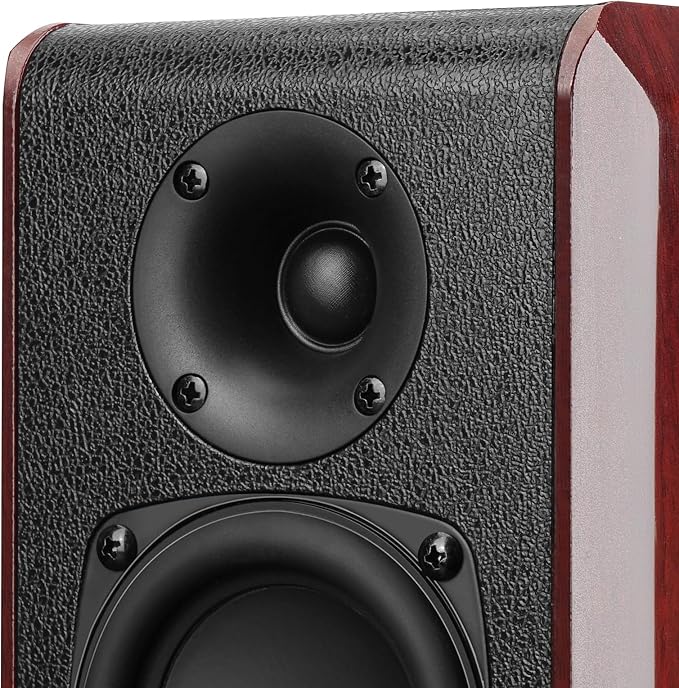 Saiyin Passive Bookshelf Speakers with 3.5 inch Woofer,Home Desktop Stereo Speakers,Amplifier or Receiver Required,Passive Surround, Front Speakers for PC/Gaming/Turntable,4 Ohms,Wall Mountable