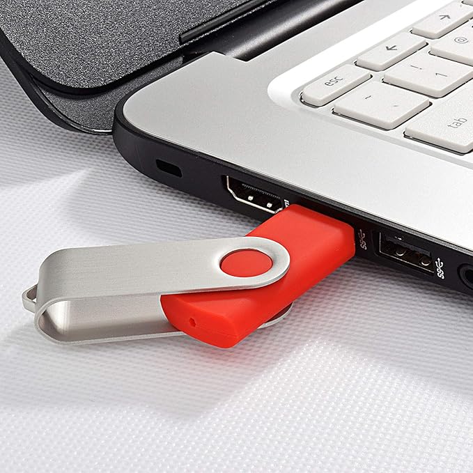 KOOTION 2GB Flash Drive 2gb USB Flash Drive 10 Pack Thumb Drive Memory Stick Swivel Jump Drive Keychain Design, Mixcolored