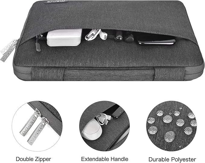 MOSISO Compatible with MacBook Air 13 inch Case M5 2026 M4 2025 M3 M2 2024-2022 A3449 A3240 A3113 A2681,Hard Shell&Sleeve Bag&Keyboard Skin&Webcam Cover&ScreenFilm for MacBook Air 13.6, Slate Gray
