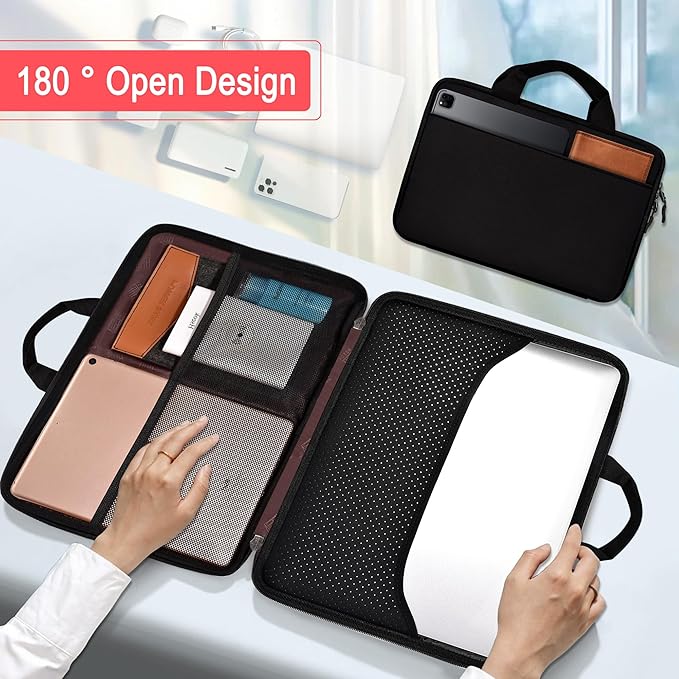 Hseok Laptop Case 13.3-14 Inch Sleeve,TSA Shockproof Computer Handbag,Compatible with MacBook Neo/Pro 14 M5/M4/M3/M2/M1,All Models 13.3" MacBook Air/Pro,XPS 13/14,Most 13-14 Notebooks,B01K01
