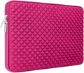 RAINYEAR 13 Inch Laptop Sleeve Diamond Foam Case Bag Compatible MacBook 14", 13.3" MacBook Air/Pro A3449 A3113 A3240 A2681 A2337 A2338 & for 13.3" PC Notebook Chromebook(Deep Pink)