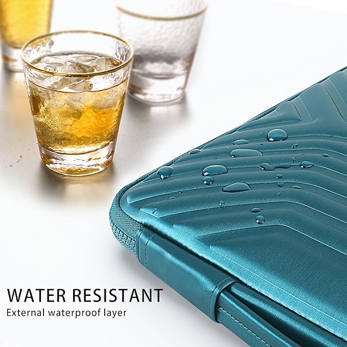 DOMISO 15.6 Inch Laptop Sleeve Case, Shockproof Waterproof Soft EVA Protective Bag with Handle, Lightweight Carrying Case for MacBook, Dell, HP, Lenovo, ASUS,Teal