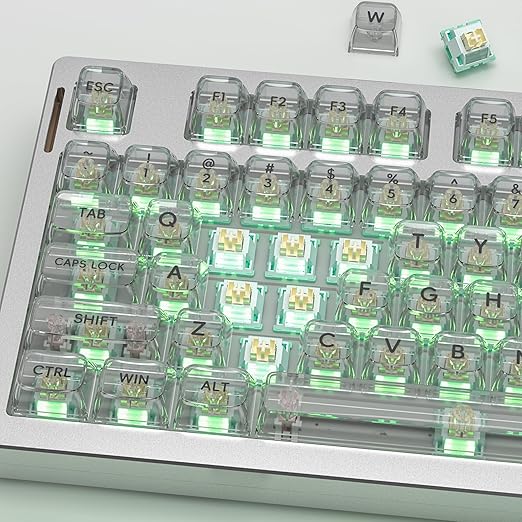 Outemu V3 Pomelo Silent Pro Switches,5 Pin 35gf Mute Pre-lubed Dustproof Tactile Switch,Suitable for MX Mechanical Gaming Keyboards(108Pcs)