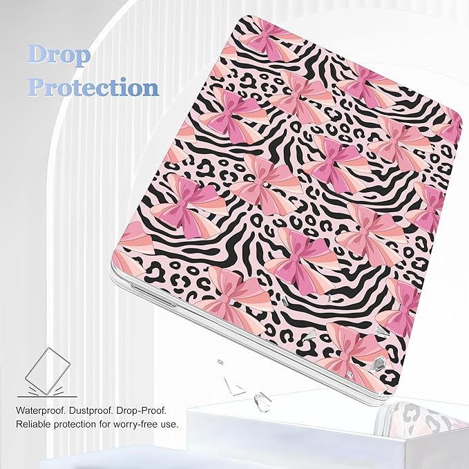 Tuiklol for 2026 MacBook Neo 13 Inch A18 Pro Chip Case, (Model A3404) Anti-Scratch Anti-Drop Slim Hard PC Shell Case with Shockproof Protective MacBook Neo Laptop Cover, Grid Bow