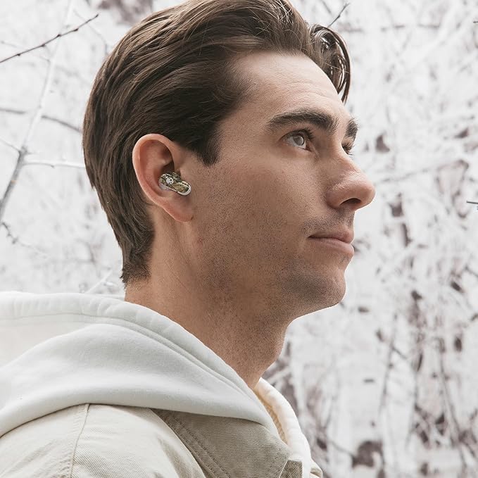 Skullcandy Dime Evo Wireless Earbuds, in-Ear Bluetooth Headphones, Up to 36 Hours Battery, Microphone for iPhone Android, Easy Carry with Clip-Anywhere Case - Realtree Edge Colors White