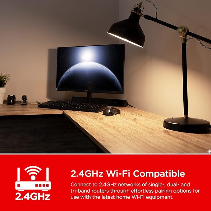 UltraPro Wi-Fi LED Smart Light Bulb, A19, 60W Equivalent, White Select Tunable 2700K - 6500K, Full-Range Dimmability, 2.4GHz Router Required, Circadian Rhythm, Easy-to-Use App, 51443