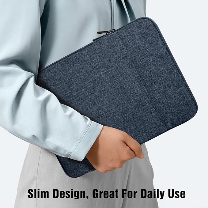 TiMOVO 13 Inch Tablet Sleeve for Pad Air 13" M3 2025, iPad Pro 13"/12.9", Galaxy Tab S9 Plus/S10+/S9 FE+, Remarkable Paper Pro 11.8", Protective Pocket Bag, Midnight Blue