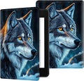 for Kindle Scribe 10.2 Inch 2022/2024 Released Tablet Case, Slim Kickstand Stand Leather Smart Cover with Auto Wake/Sleep, Gray Wolf