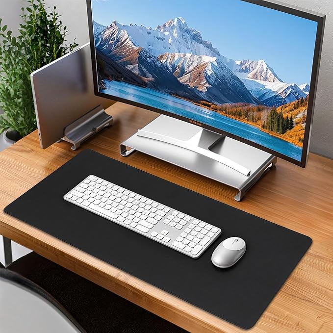 Mouse Pad Gaming - Desk Mat for Keyboard and Mouse - Black Large Mouse Pads for Desk, Gaming Mousepad with Non-Slip Base, Desks Pad (31.5" X 11.8") for Game, Office and Home