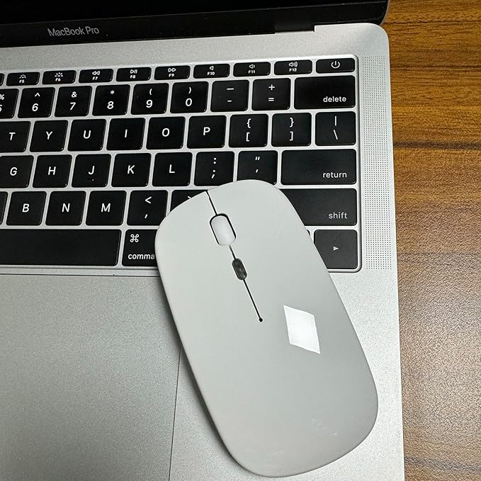 PEIBO Bluetooth Wireless Mouse for Laptop mac MacBook ipad MacBook air MacBook pro pc Desktop Computer Windows Chromebook Notebook (White)