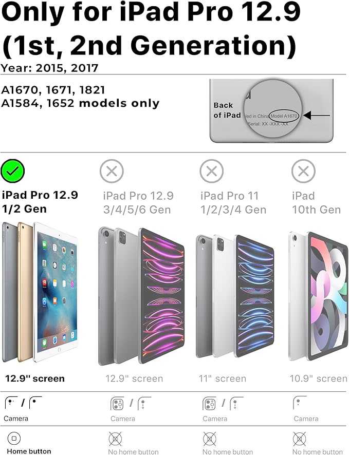Official Cooper Dynamo Kids iPad Pro 12.9 Case for 1st/2nd Generation (2015/2017) | Unbreakable Protection, Magic Handle, Stand & Pencil Holder (NOT for 2018-2022 3rd-6th Gen) (Lollipop Violet)