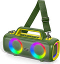 Portable Bluetooth Speaker 140W, Loud Wireless Speaker with 2 Subwoofers & Bass Boost, IP65 Waterproof Outdoor, 12000mAh Battery 24H Playtime, RGB Lights, TF/AUX/Mic Input for Home, Party, Outdoor