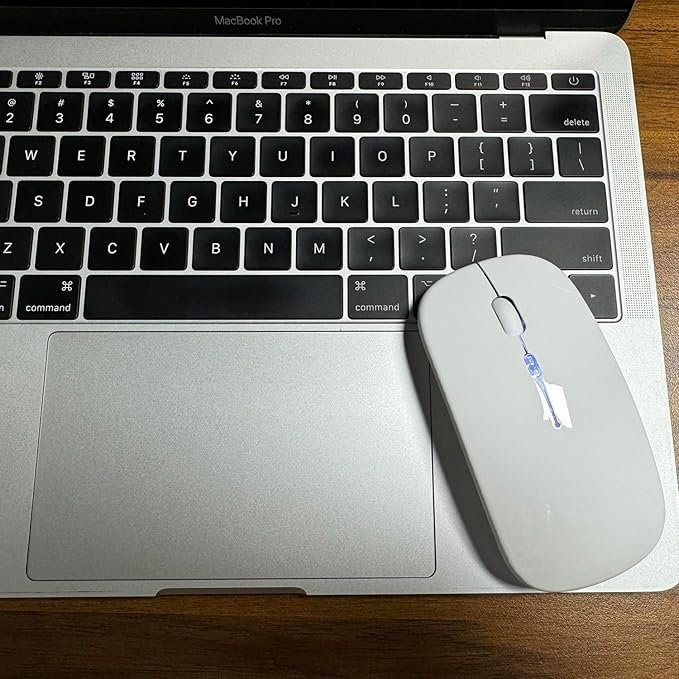 PEIBO Bluetooth Wireless Mouse for Laptop mac MacBook ipad MacBook air MacBook pro pc Desktop Computer Windows Chromebook Notebook (White White)
