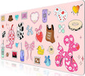L-SPOUTTO Cute Desk Mat for Keyboard and Mouse,XXL Large Mouse Pad Non-Slip Keyboard Pad Waterproof Desktop Mat for Laptop Computer Work Game Home Office-Cartoon Pink