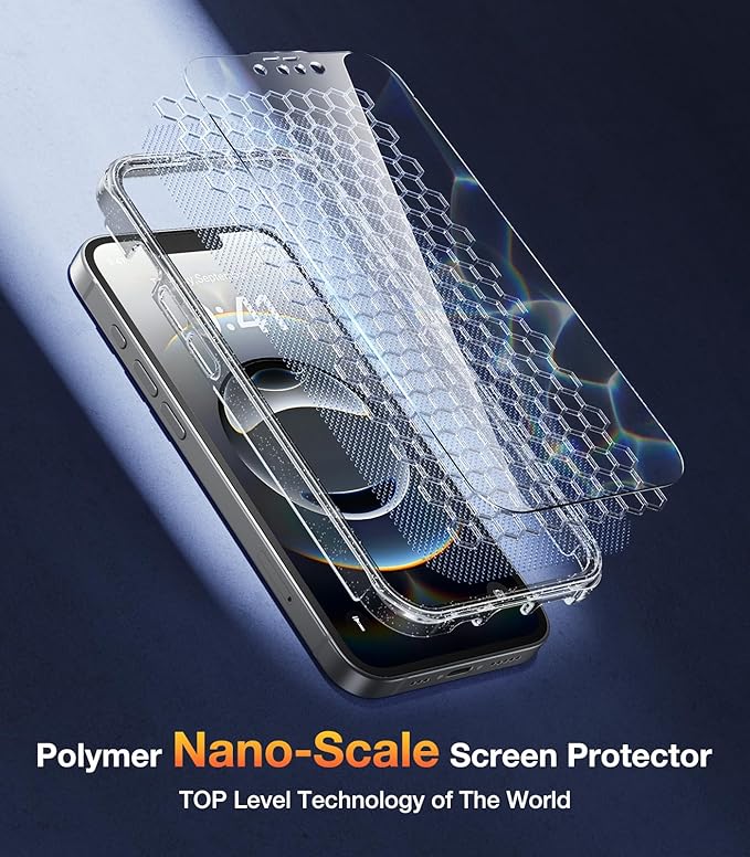 Diaclara Magnetic Designed for iPhone 16e Case, Full Body Rugged Case with Built-in Touch Sensitive Anti-Scratch Screen Protector, Soft TPU Bumper Waterproof Case (Clear Glitter)