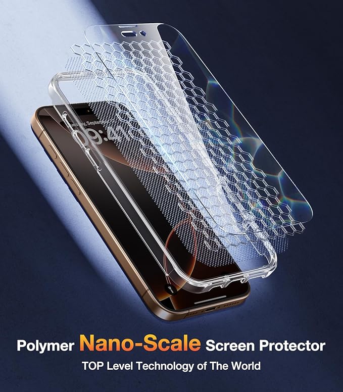 Diaclara Magnetic Designed for iPhone 16 Pro Case, Full Body Rugged with Touch Sensitive Anti-Scratch Screen Protector, Compatible with MagSafe, Soft Bumper Case for iPhone 16 Pro 6.3'', Clear