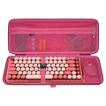 GEEKRIA 75% Keyboard Case, Hard Shell Travel Carrying Bag for Compact 84 Key Computer Mechanical Gaming Keyboard, Compatible with Nuphy Air75, Logitech POP Keys/POP ICON Combo (Rose)