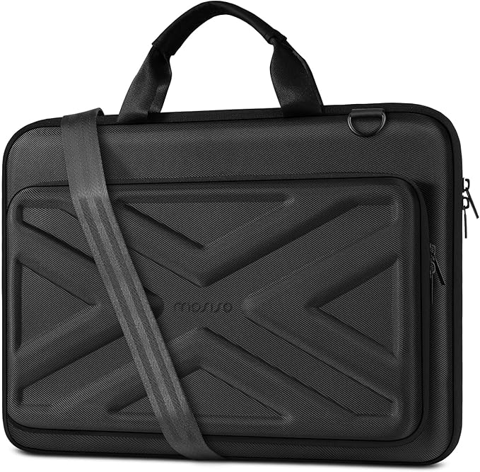 MOSISO Laptop Bag for Men,17-17.3 inch Computer Bag Compatible with Dell XPS/HP Pavilion/Ideapad/Acer/Alienware/HP Omen Notebook, Hard Shell Laptop Case with Front Pocket&Shoulder Strap, Black