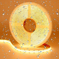 GOMING 32.8ft(10M) DC 24V Double Row COB LED Strip Light Warm White 3000K IP65 Waterproof 6000LEDs CRI 93+ 20000lm Uniform Glow Dotless Flexible LED Tape Lights for DIY Home Decor(No Power Supply)