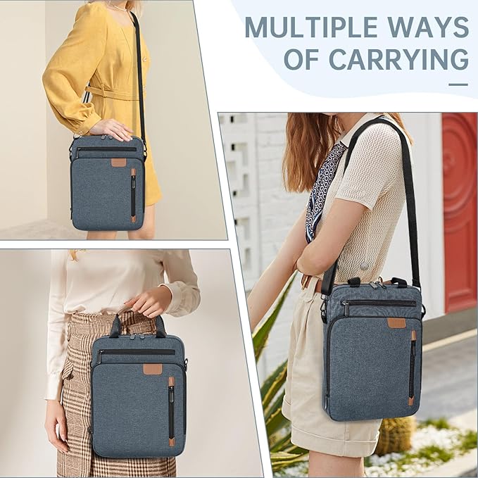 12.9 Inch Tablet Sleeve Bag, Padded Carrying Case for 13" iPad Air M4 M3 M2 2026-2024, iPad Pro M5 M4 M2 M1, Samsung Galaxy Tab S9 FE+/S9+/S8+/S7 FE/S7+ 12.4" 2022/2023, Surface Laptop Go 12.4"