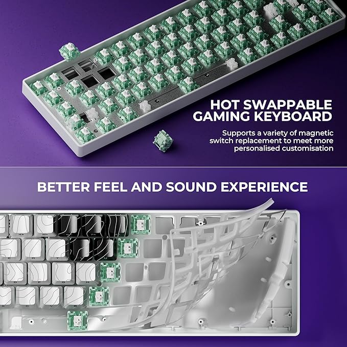 x XVX HE68 Pro Rapid Trigger Keyboard 60% Percent,Hall Effect Keyboard with Gateron Magnetic Jade Pro Switch,CNC Aluminum Frame Topographic Custom Mechanical Key Board for PC/Laptop/Xbox/PS4/PS5