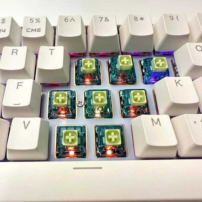 Kailh Box Summer Mechanical Keyboard Switches,5-Pin 50gf Clicky/Speed Typing/Gaming/Waterproof Switches(Summer,10Pcs)