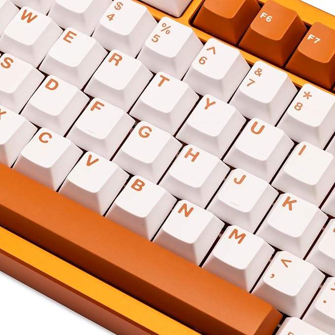 KEEBMONKEY WOBKEY Rainy 75 Aluminum HMX/JWK Switches Mechanical Keyboard with Superior Acoustics, Wired, BT, 2.4G Wireless Connectivity (Pro Orange(Mirrored Glass Weight))
