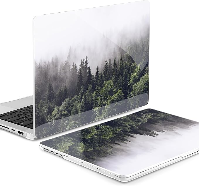 DONGKE Case for MacBook Pro 14 Inch (2026-2021 Release, M5 M4 M3 M2 M1 Pro/Max Chip), Plastic Slim Hard Shell Protective Cover with Keyboard Cover & Screen Protector, Forest