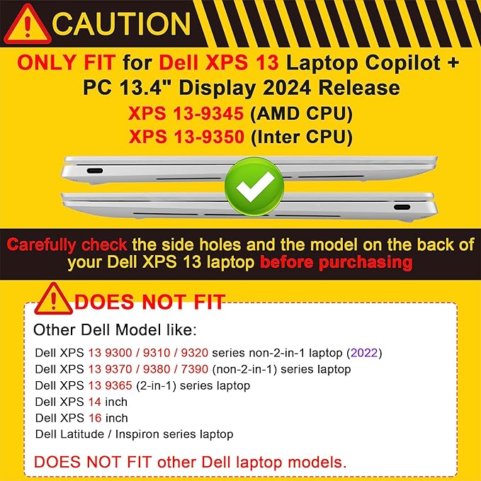 Batianda Case for Dell XPS 13 Laptop Copilot+ PC 13.4" Display 2025 2024 Model Number 9345/9350, Ultra-Slim Lightweight Scratch-Resistant Hard Shell with Professional Protection, Plant Branches