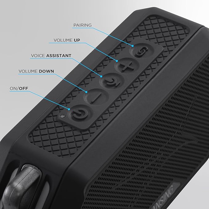 Altec Lansing Portable Bluetooth Speaker HYDRAMINI 2.0, IP67 Waterproof, Portable Speaker, 12h Playtime, Wireless Pairing, USB-C Quick Charge, Magnetic Bluetooth, Voice Assistant Integration
