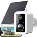 Security Camera Wireless Outdoor with Solar Panel, Free Cloud Storage, Integrated Spotlight & Siren, 1-6 Months Battery Life, Cameras for Home Security Support 5G & 2.4GHz WiFi, IP66 Weatherproof