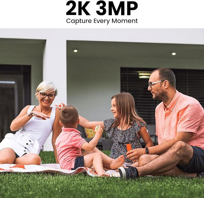 AOQEE Cameras for Home Security-2K Wireless Security Camera Outdoor with AI Motion Detection & Siren, Non-Stop Solar Powered Charging, Color Night Vision, SD/Cloud Storage, Waterproof, S1 4P