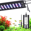 SEAOURA Aquarium LED Light with Thermometer, 24-30in Full Spectrum Lights for Fish Tank, 24/7 Programmable with Power Off Memory, WRGB Custom, 20 Level Dimmable Brightness for Freshwater Aquariums