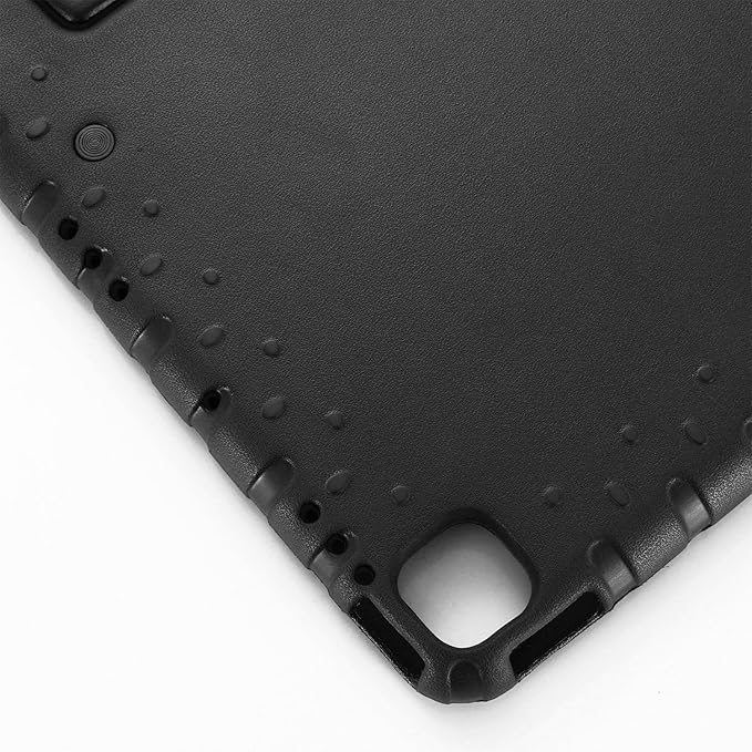 Kids Case for iPad Pro 13" 2025 (M5) 2024 (M4) & iPad Air 13" M4 M3 M2 Shockproof Case with Pencil Holder, Techcircle Handle Stand Light EVA Foam Bumper Protective Rugged Child Proof Cover, Black
