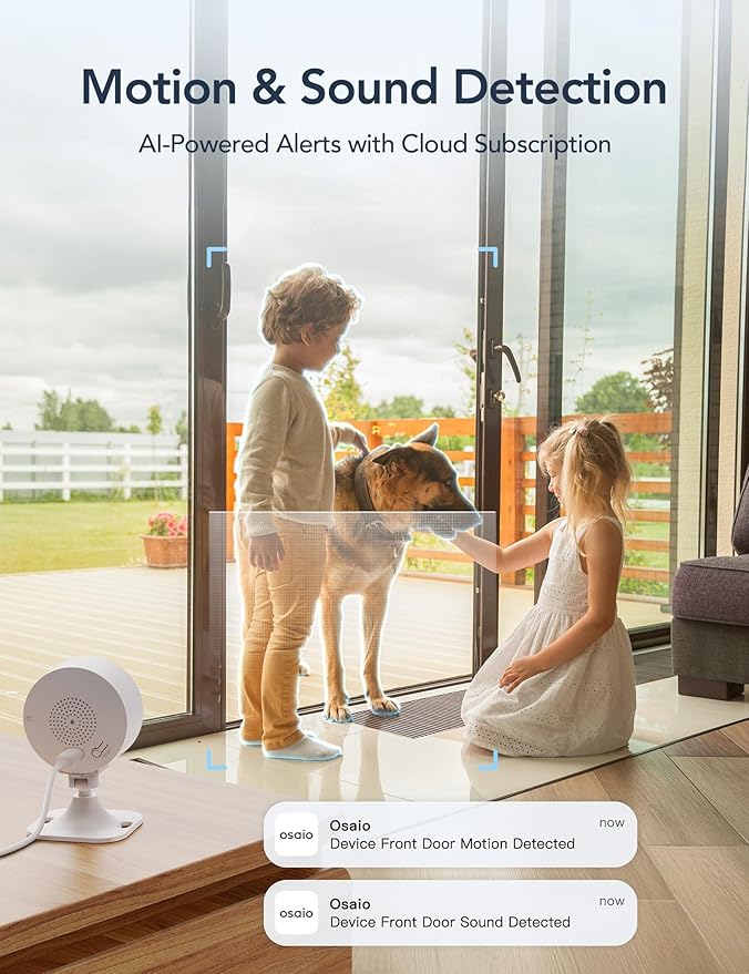 GNCC 2.4GHz Indoor Security Camera, 1080P Home Camera for Pet Monitoring, Motion Detection, Two-Way Audio, IR Night Vision, Easy Install, Cloud Storage Subscription Required, No 5GHz Support(1-Pack)