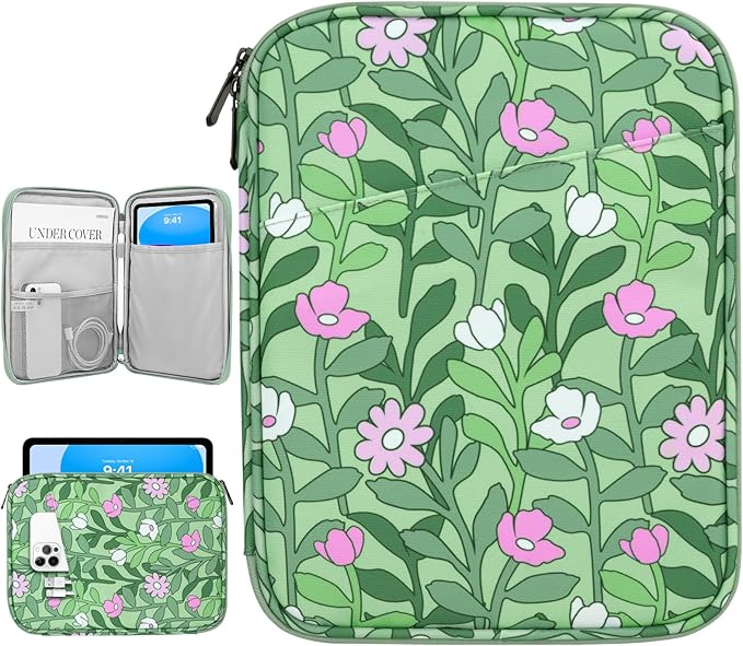 Dadanism 9-11" Tablet Sleeve Bag Carrying Case for iPad (A16) 11th Gen 11", iPad 10th Gen 10.9" Air 5/4, iPad Air M4/Pro 11", iPad 9/8/7th, Galaxy Tab A11+ Plus 11", Remarkable 2 10.3",Papaver Rhoeas