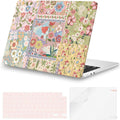 iCasso for MacBook Air 13.6 inch Case M5 2026 M4 2025 M3 M2 2024-2022 Model A3449 A3240 A3113 A2681, Flower Pattern Sturdy Protective Hard Shell Cover for Mac Book Air 13 inch,Pink Floral Patchwork