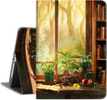 for iPad (A16) 11Th/10Th Generation Case 2025/2022, for iPad Case 11Th/10Th Generation, 10Th/11Th Gen iPadCase Cover Auto Wake/Sleep Multi-Angle Viewing Adjustable Stand, Greenery Window Sill