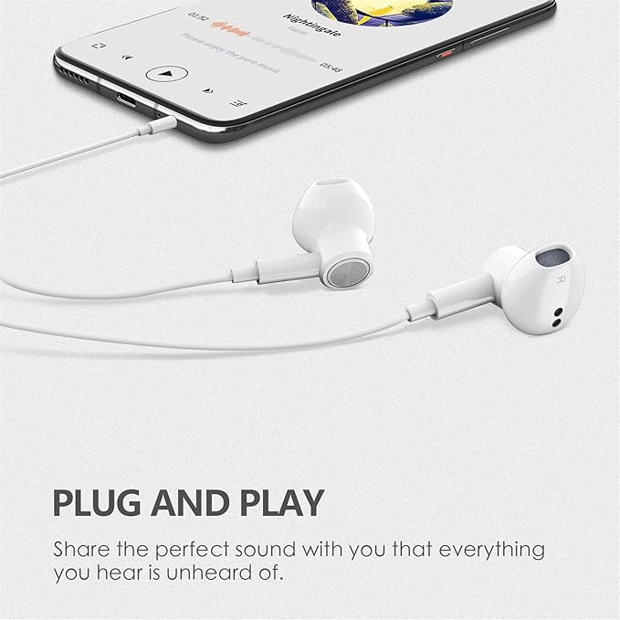 Wired iPhone Earbuds/Headphones/Earphones with 3.5mm Wired [MFi Certified] with Mic, Volume Control Compatible with iPhone,iPad,iPod,Computer,MP3/4,Android Most 3.5mm Audio Devices