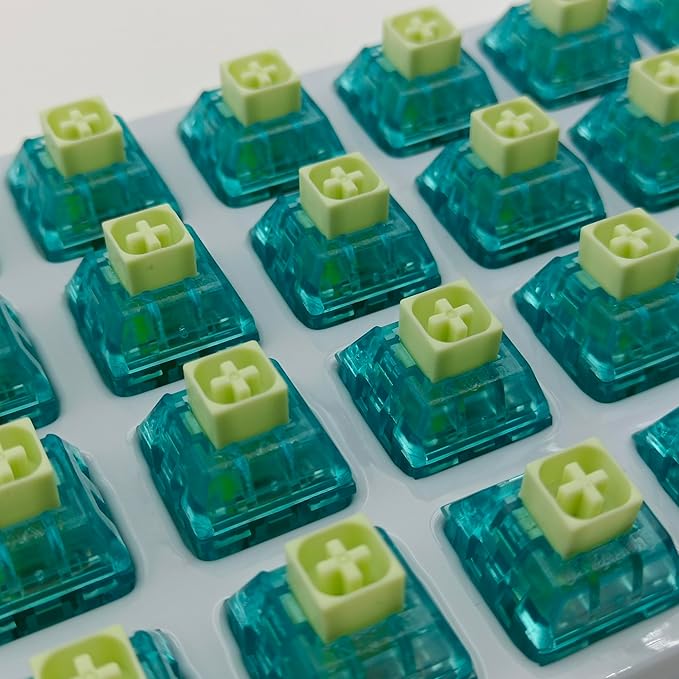 Kailh Box Summer Mechanical Keyboard Switches,5-Pin 50gf Clicky/Speed Typing/Gaming/Waterproof Switches(Summer,10Pcs)