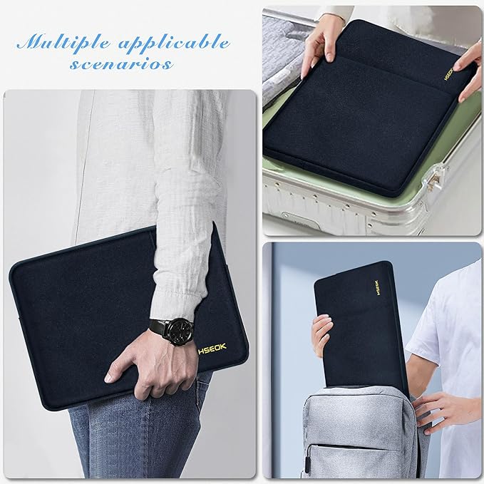 Hseok Laptop Case 13.3-14 Inch Sleeve, Water-Resistant Computer Bag Compatible with MacBook Neo/Pro 14" M5/M4/M3/M2/M1 and All 13.3" Mac Air/Pro, XPS 14 and Most Popular 13.3"-14" Notebook，B01K01