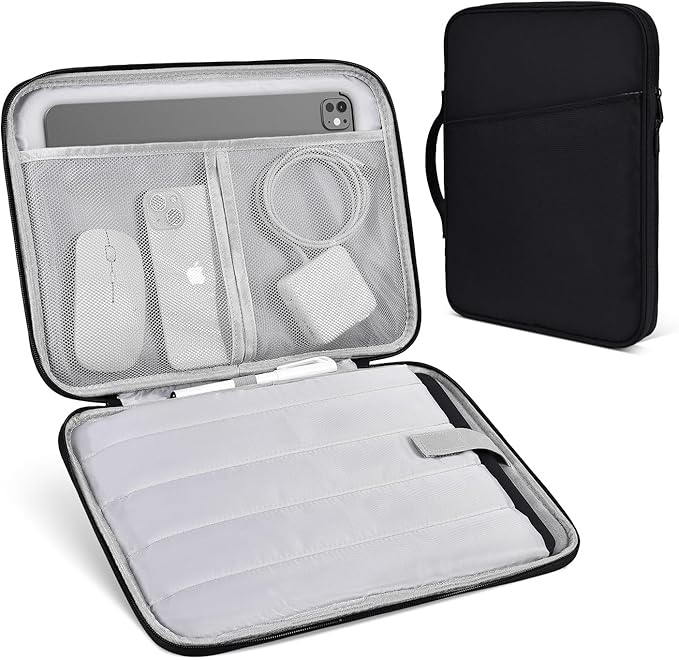 Laptop Sleeve 13 inch for 2025 2026 MacBook Air 13-inch M4 A3449 A3240, MacBook Air 13.6-inch M3 M2 Chip, 13 inch MacBook Neo A18, Travel Carrying Cover Bag with Accessory Pocket, Black