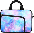11 11.6 12 12.1 12.5 inches Laptop Sleeve Chromebook Case Ultrabook Case Notebook Sleeve PC Messenger Bag Tablet Case Neoprene Handle Sleeve for Adult Men Women, Two Pockets (Blue Galaxy)
