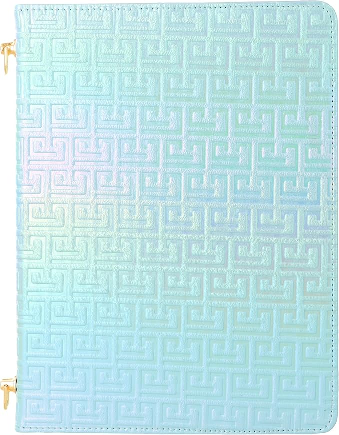 Shiny Case for iPad Pro 11" M5 M4 (2025/2024) Handbag Case, Techcircle Iridescent PU Leather Folio Envelope Pocket Stand Cover with Hand Strap+Shoulder Strap+Pencil Holder+Card Slots, Shiny Blue