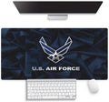 Large Gaming Mouse Pad (31.5" x 15.8") - US Air Force Navy Blue Great Gift Idea Patriotic Military Design, Extra XXL Office Accessories, Premium Stitched Anti-Slip Office Desk Mat