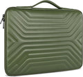 DOMISO 17.3 Inch Laptop Sleeve Case, Shockproof Waterproof Soft EVA Protective Bag with Handle, Lightweight Carrying Case for 17-17.3" Notebook/Dell/Lenovo/HP/MSI/ASUS, Olive